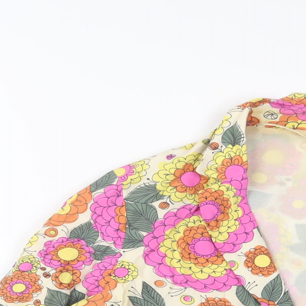 River Island Womens Multicoloured Floral Jacket Blazer Size 16 - Open