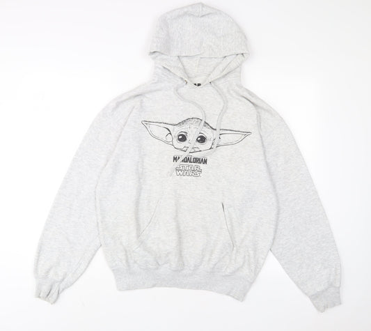 Star Wars Mens Grey Cotton Pullover Hoodie Size M