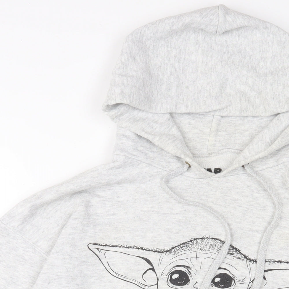 Star Wars Mens Grey Cotton Pullover Hoodie Size M