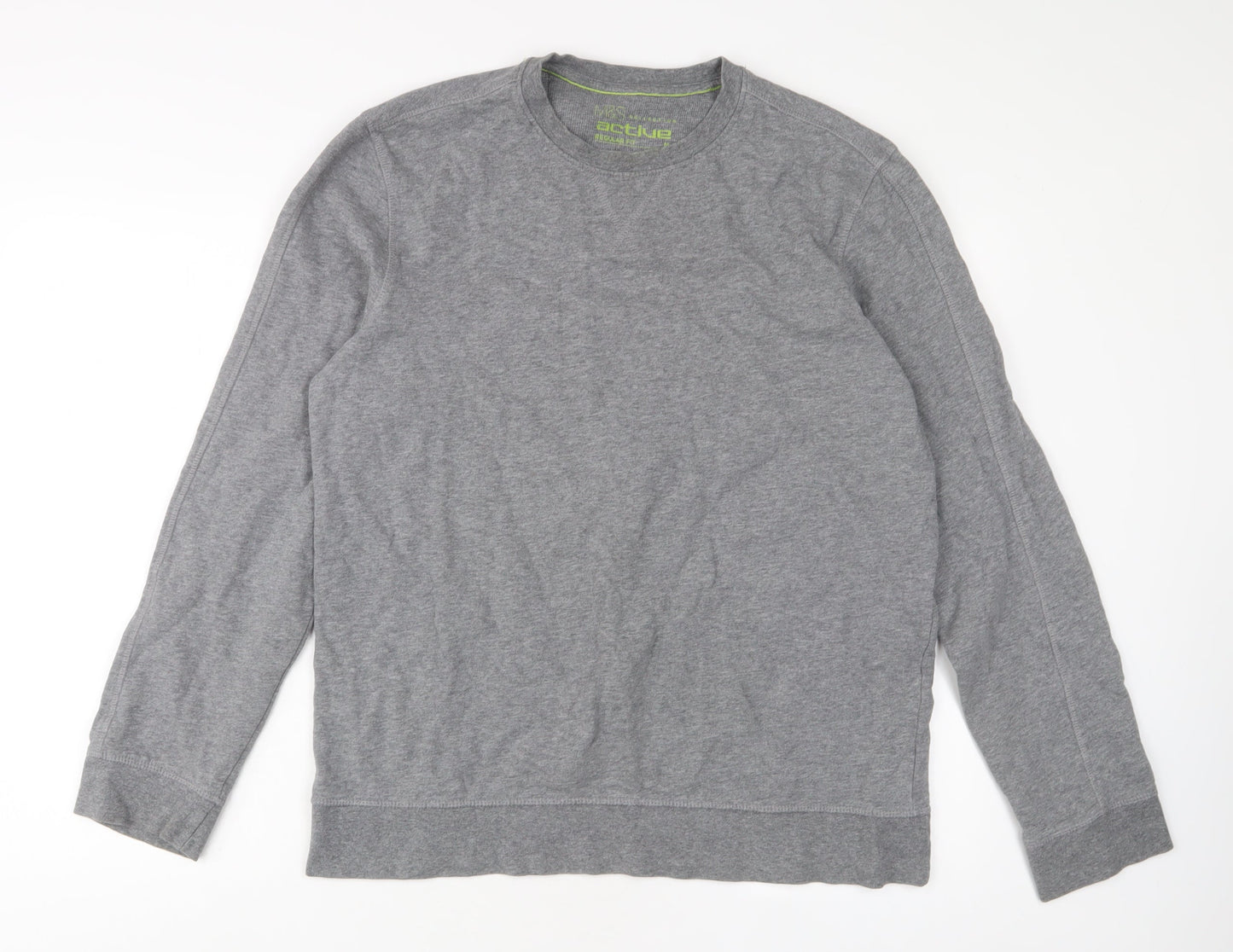 Marks and Spencer Mens Grey Cotton Pullover Sweatshirt Size M