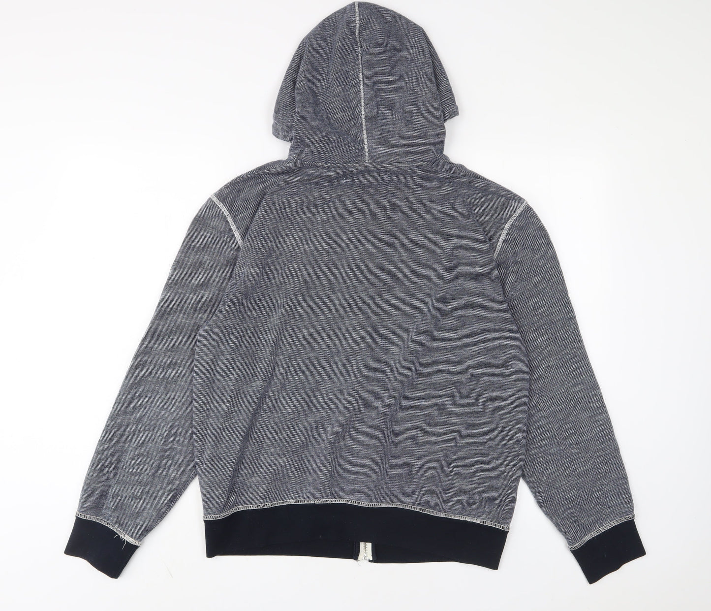 H&M Womens Blue Cotton Full Zip Hoodie Size M Zip