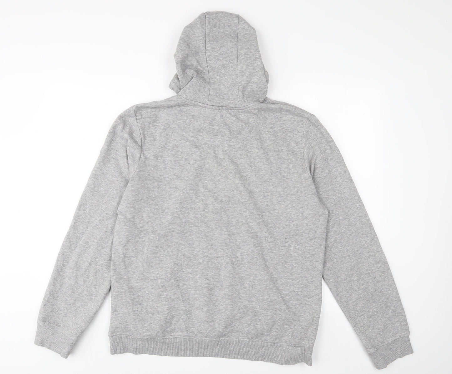Brave Soul Mens Grey Cotton Pullover Hoodie Size L