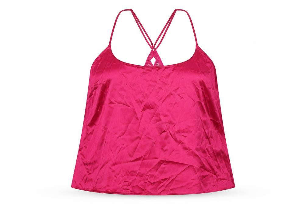 Marks and Spencer Womens Pink Solid Polyester Top Pyjama Top Size L