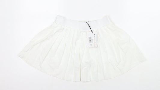 ellesse Womens White Polyester Skort Skirt Size 8 - Logo