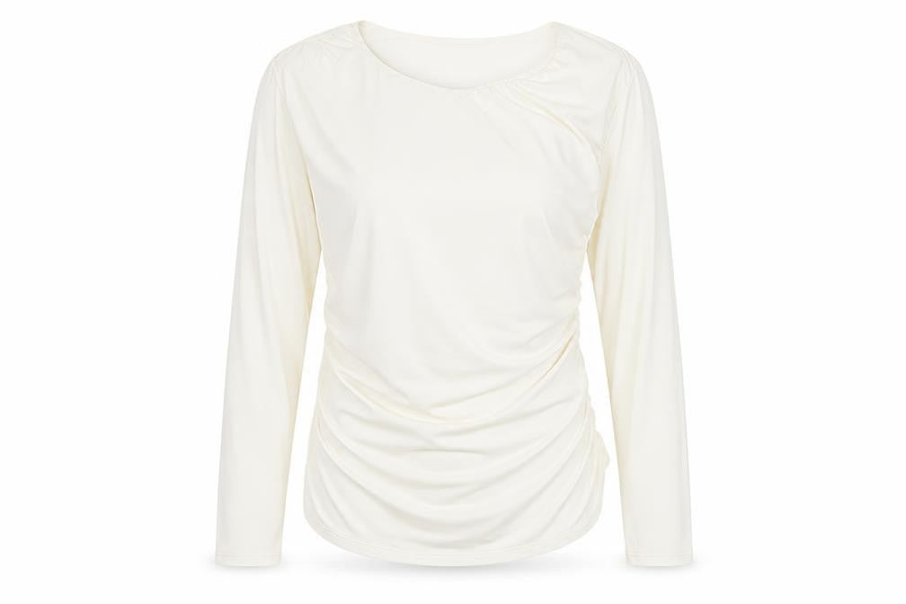 Marks and Spencer Womens White Polyester Basic Blouse Size 24 Round Neck