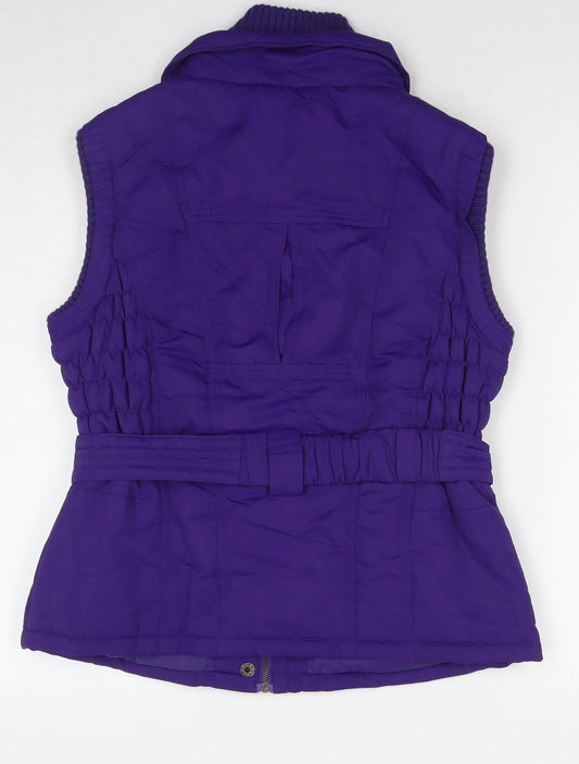 Mills Womens Purple Gilet Waistcoat Size 12 Zip
