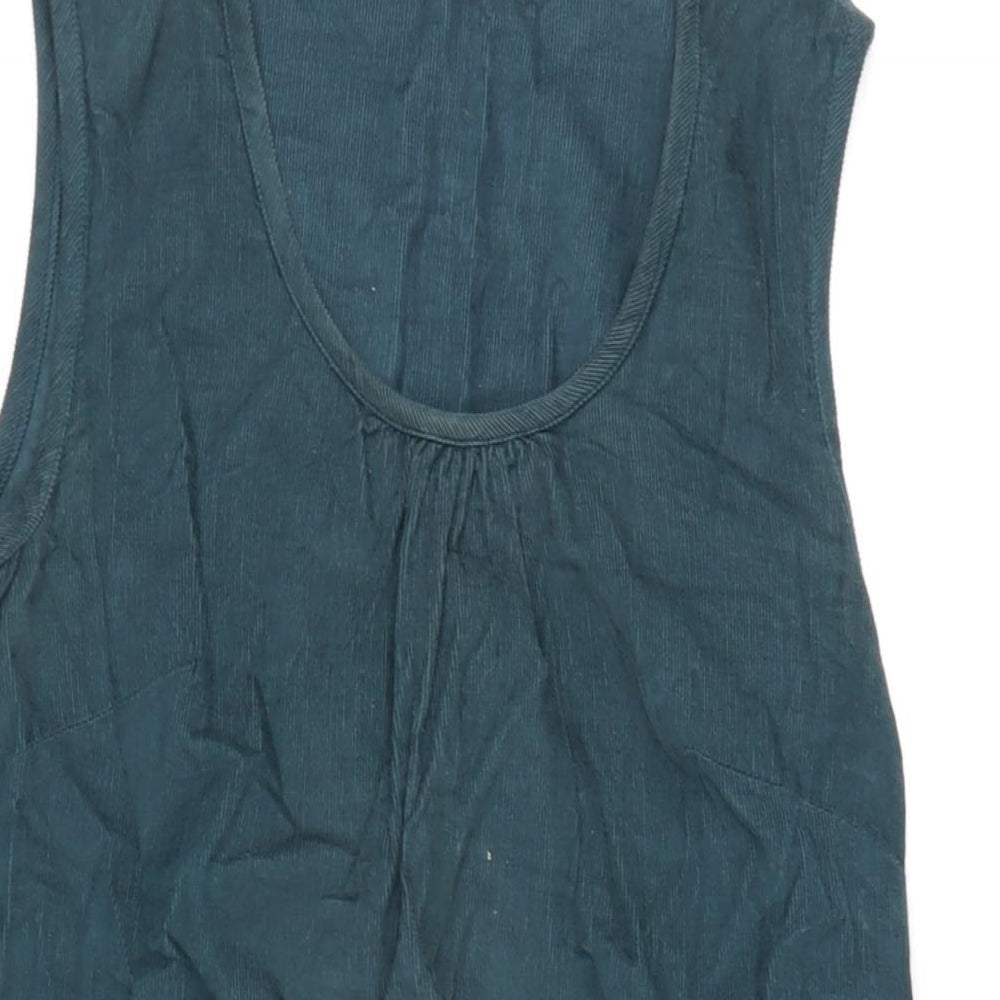 Nomads Womens Green Cotton A-Line Size 8 Scoop Neck
