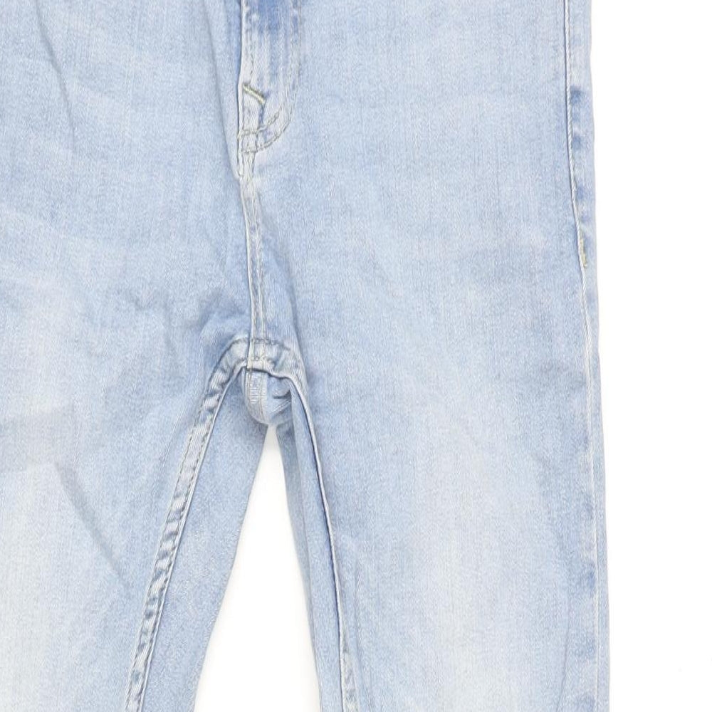 Topman Mens Blue Cotton Blend Tapered Jeans Size 28 in L27 in Regular Zip