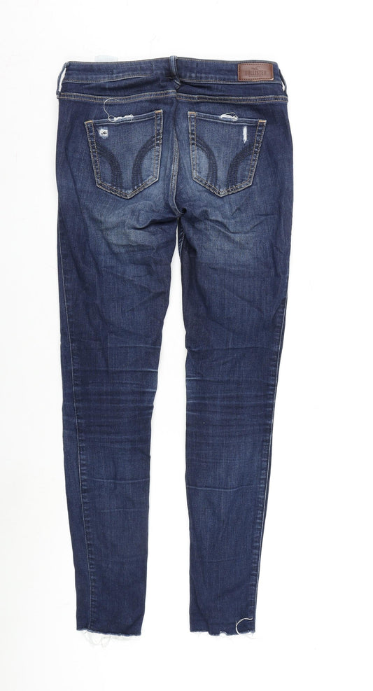 Hollister Womens Blue Cotton Blend Tapered Jeans Size 27 in L29 in Regular Zip
