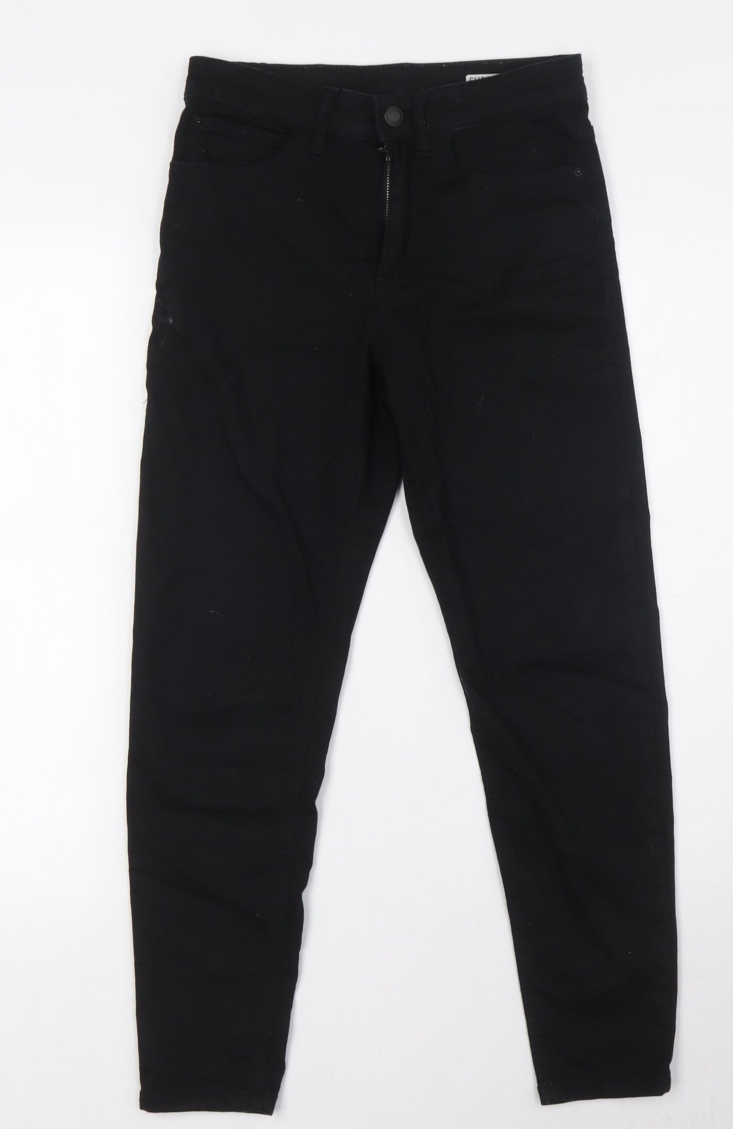 Marks and Spencer Womens Black Cotton Skinny Jeans Size 6 L26 in Regular Button