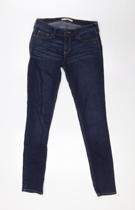 Hollister Womens Blue Cotton Skinny Jeans Size 28 in L32 in Regular Buckle