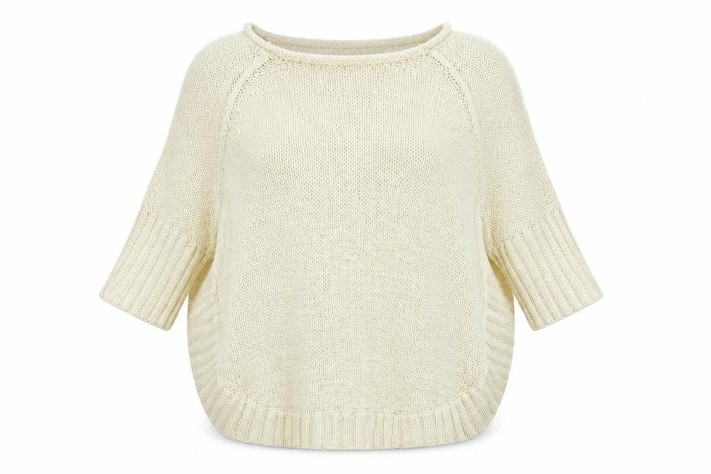 Phase Eight Womens Ivory Round Neck Acrylic Pullover Jumper Size 12