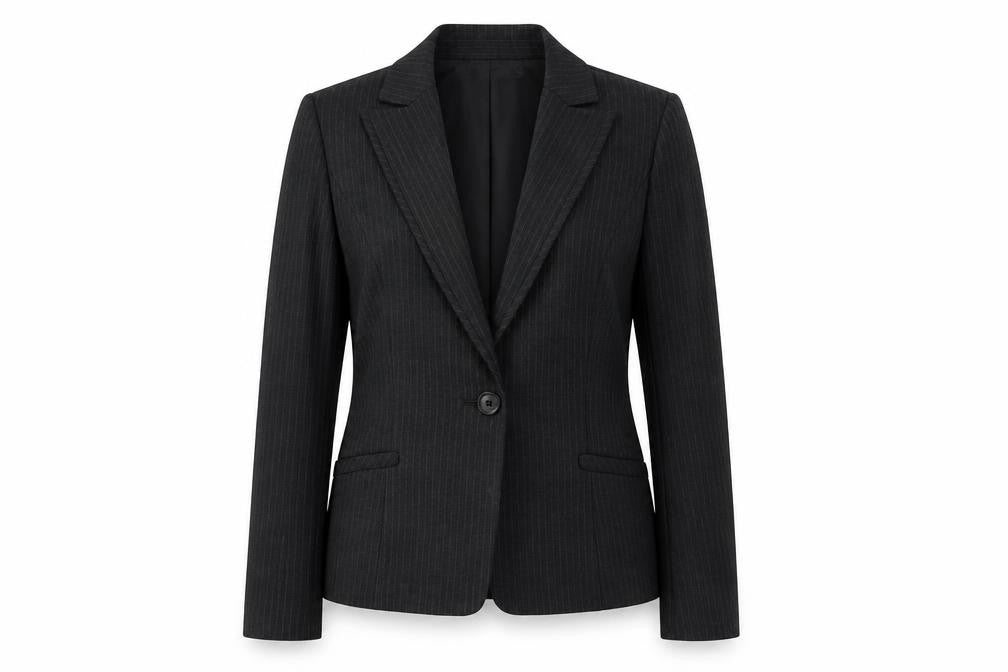 G2000 Womens Grey Striped Jacket Blazer Size XS Button