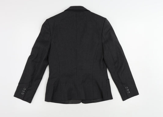 G2000 Womens Grey Striped Jacket Blazer Size XS Button