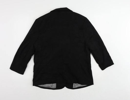 Klass Womens Black Jacket Blazer Size 16 Button