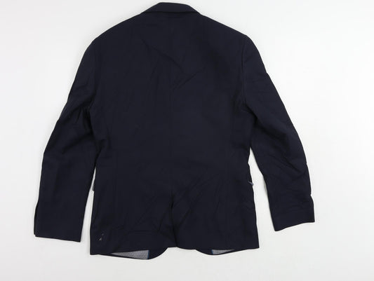 NEXT Mens Blue Polyester Jacket Suit Jacket Size 38 Regular