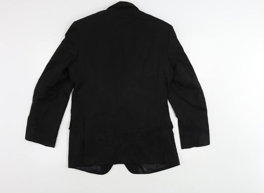 Burton Mens Black Polyester Jacket Suit Jacket Size 36 Regular