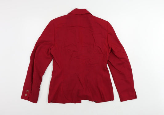 Paul Costelloe Womens Pink Jacket Blazer Size S Button
