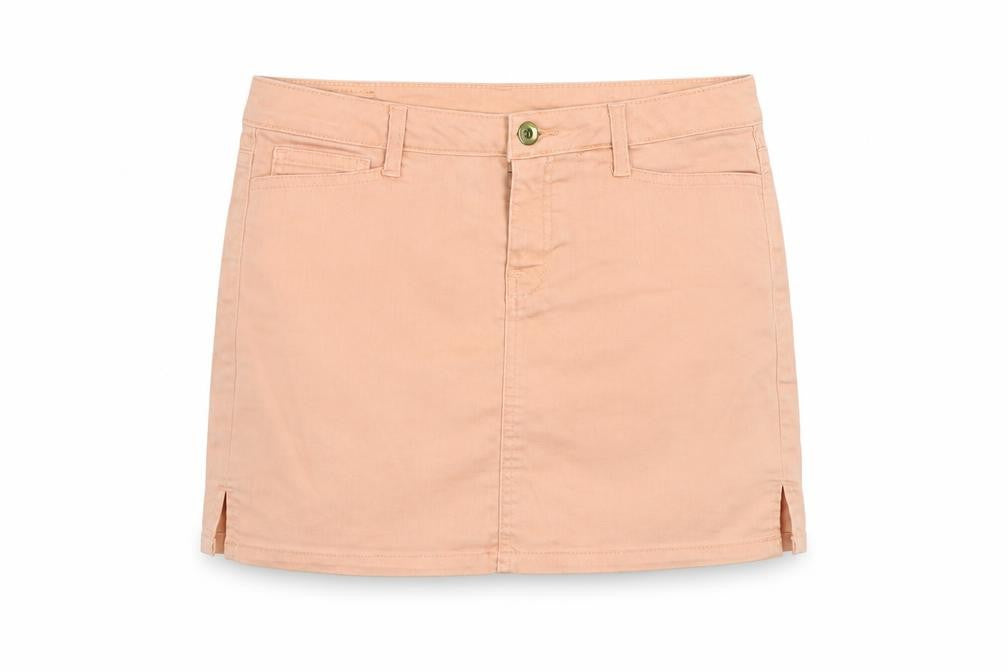 VERO MODA Womens Pink Cotton Mini Skirt Size 10 Button