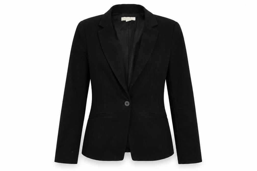 H&M Womens Black Jacket Blazer Size 6 Button