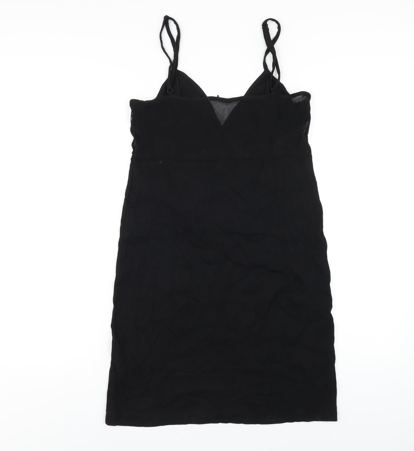 Noisy may Womens Black Cotton Bodycon Size XL V-Neck Pullover