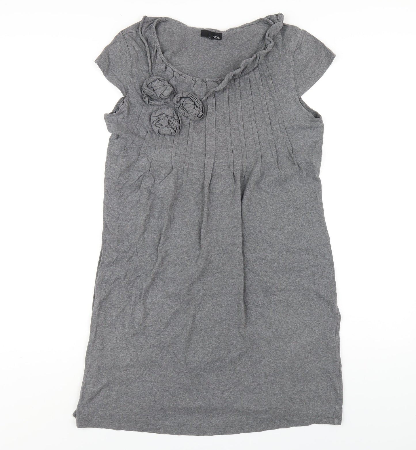 NEXT Womens Grey Cotton A-Line Size 14 Round Neck Pullover