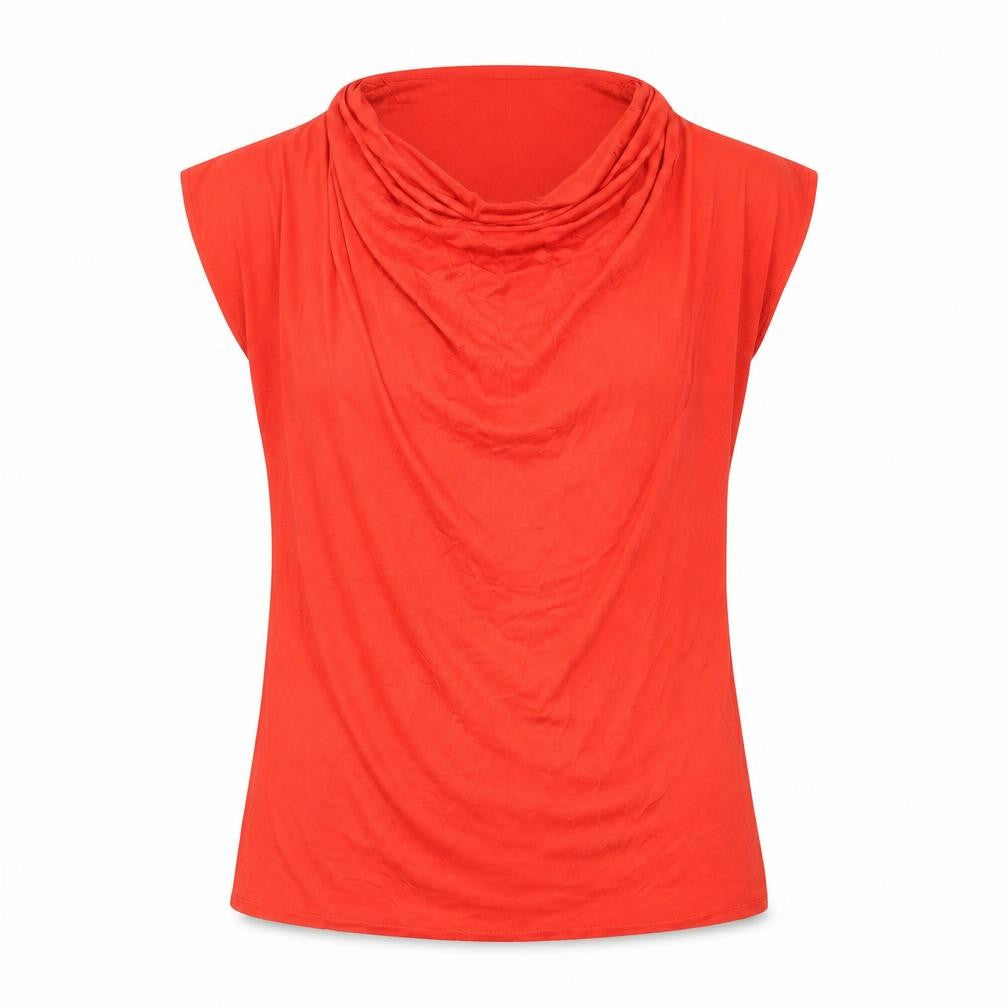 Womens UK Size M LANIDOR Red Lyocell T-Shirt