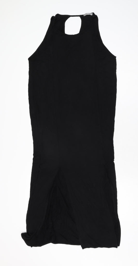Zara Womens Black Polyester Shift Size L Round Neck Pullover