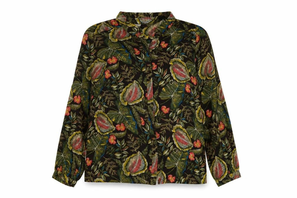 Damart Womens Multicoloured Floral Viscose Basic Blouse Size 22 Collared