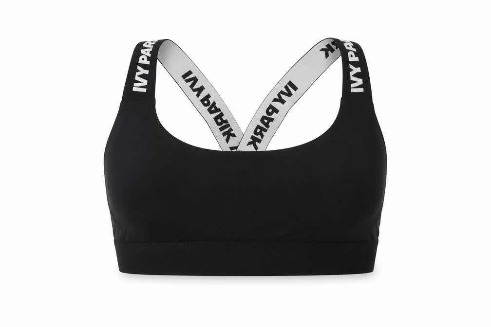 IVY PARK Womens Black Polyester Cropped Tank Size XS Round Neck Pullover