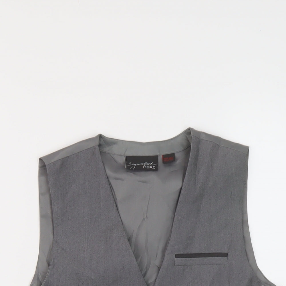 NEXT Boys Grey Jacket Waistcoat Size 8 Years Button