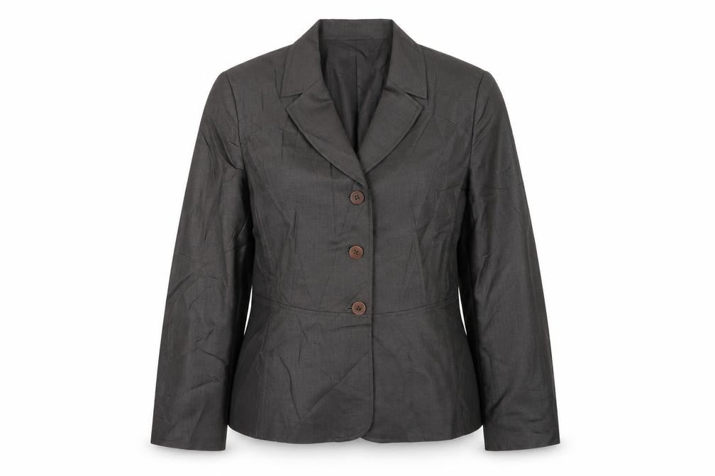 Precis Womens Brown Jacket Size 12 Button