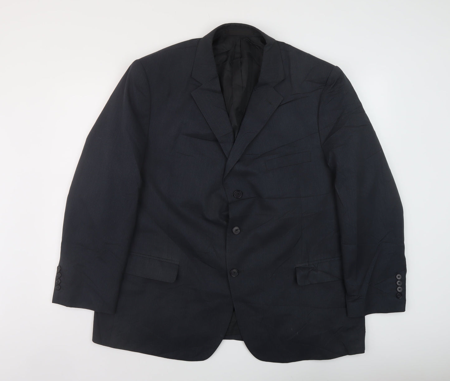 Marks and Spencer Mens Blue Polyester Jacket Suit Jacket Size XL Regular