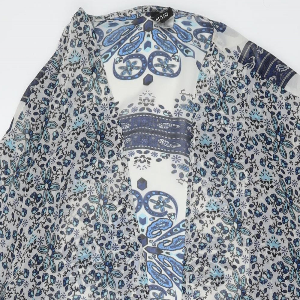 H&M Womens Blue Geometric Polyester Cover Up Size S