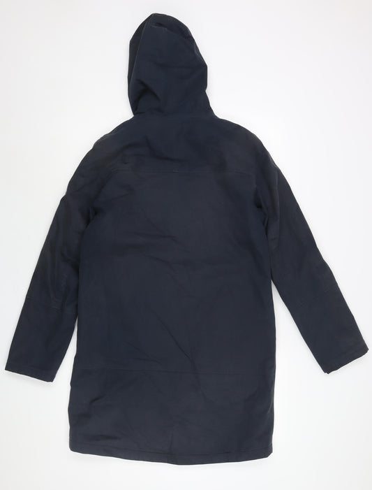Seasalf Womens Blue Rain Coat Coat Size 8 Zip - Waterproof Breathable