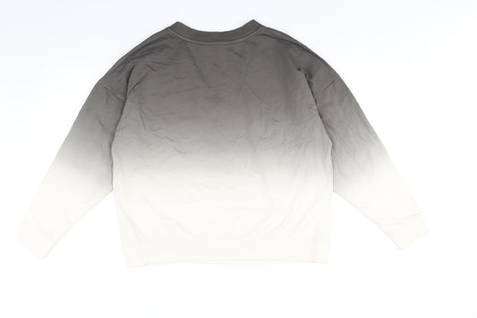 Marks and Spencer Womens Grey Cotton Pullover Sweatshirt Size XS Pullover - Ombre