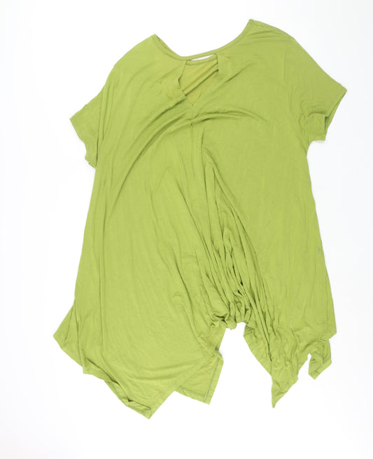 Antthony Womens Green Viscose Shift Size XL Round Neck Pullover