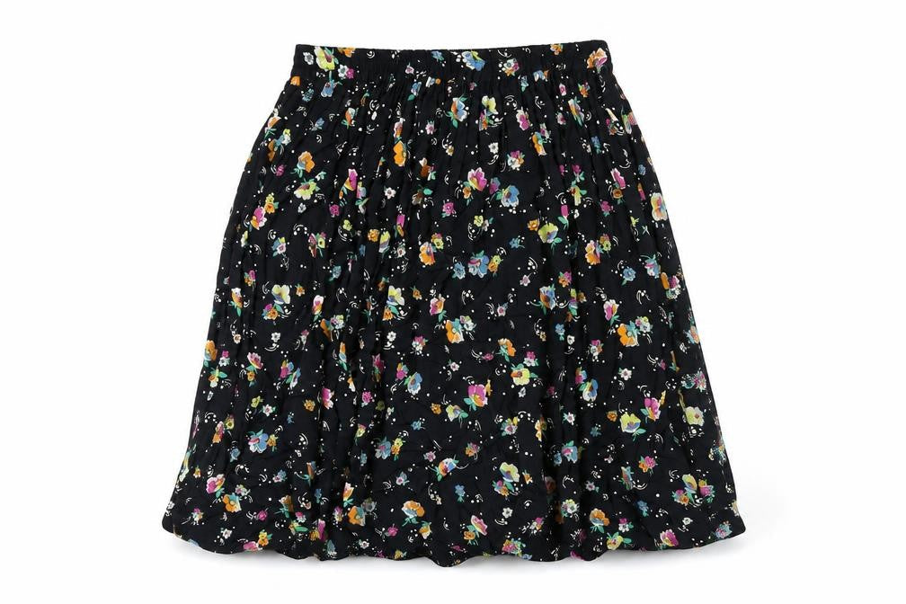 Wagner Moden Womens Blue Geometric Polyester Peasant Skirt Size 10 - Floral Print