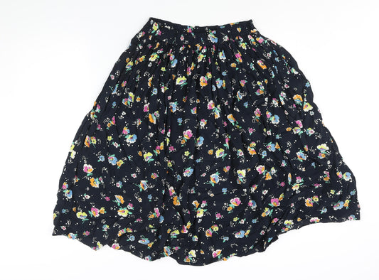 Wagner Moden Womens Blue Geometric Polyester Peasant Skirt Size 10 - Floral Print