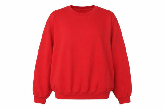 PRETTYLITTLETHING Womens Red Cotton Pullover Sweatshirt Size L Pullover