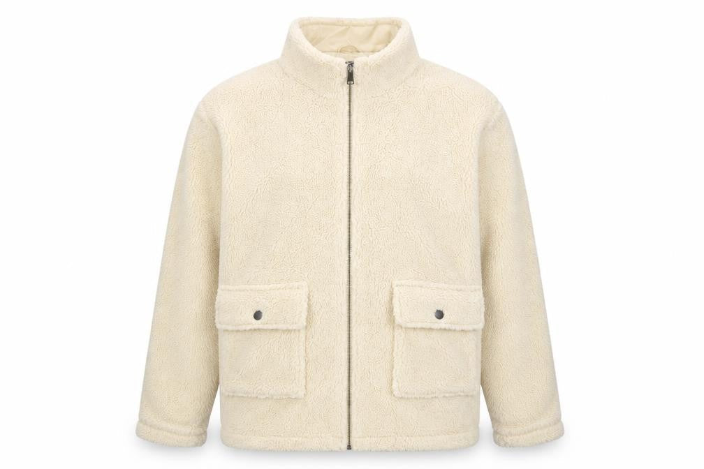 Le Breve Mens Beige Jacket Size L Zip