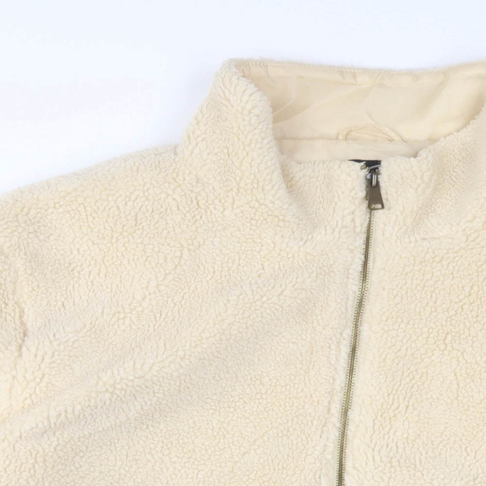 Le Breve Mens Beige Jacket Size L Zip