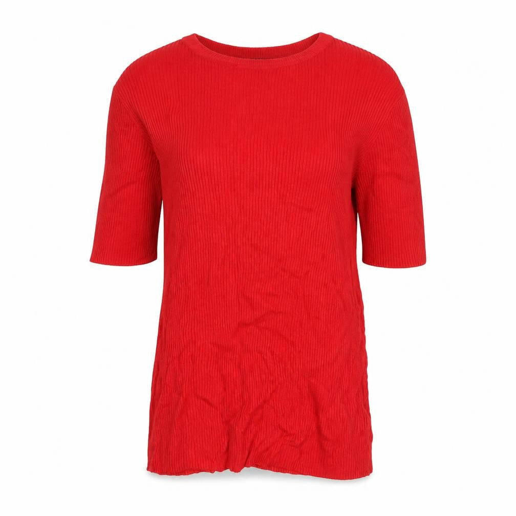 Marks and Spencer Womens Red Crew Neck Viscose Pullover Jumper Size 12