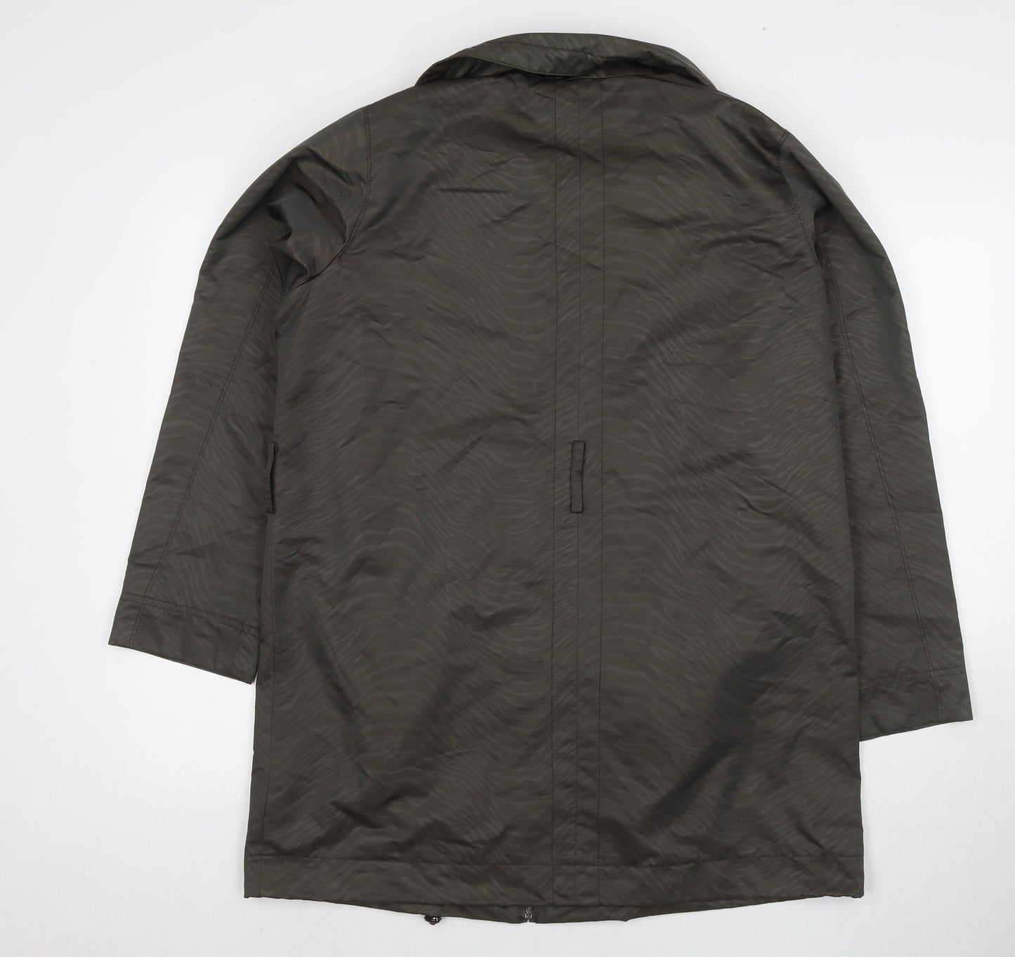 Marks and Spencer Womens Brown Parka Jacket Size 14 Zip