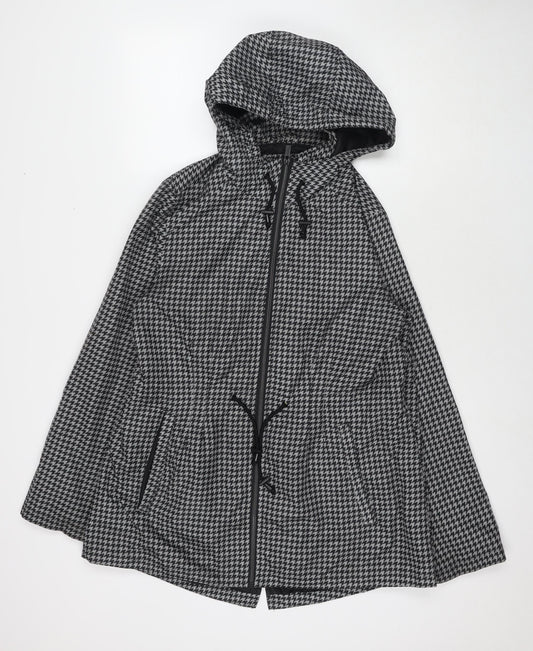 Jones Womens Black Herringbone Jacket Size M Zip