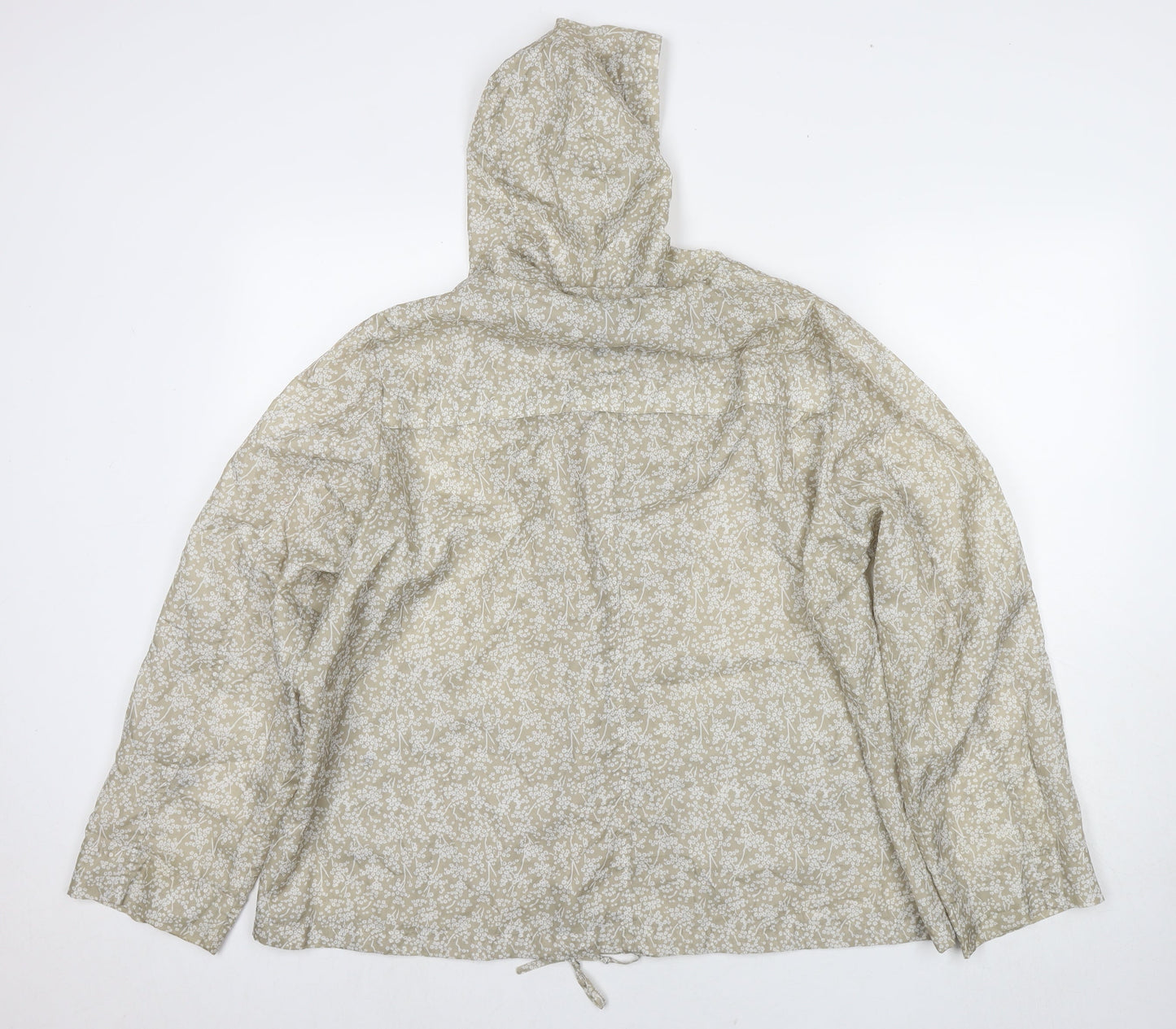 Marks and Spencer Womens Beige Floral Jacket Size XL Zip