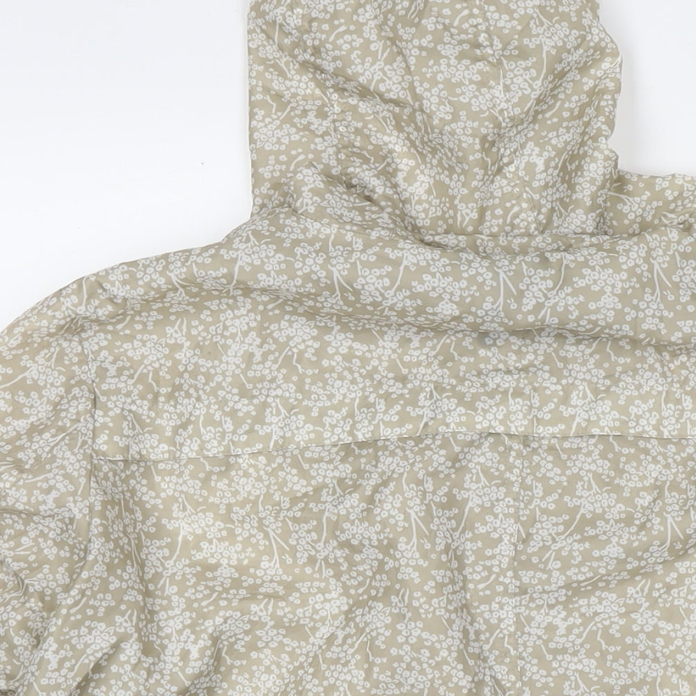 Marks and Spencer Womens Beige Floral Jacket Size XL Zip