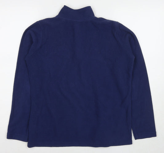 Freedom Trail Womens Blue Polyester Pullover Sweatshirt Size 10 Zip