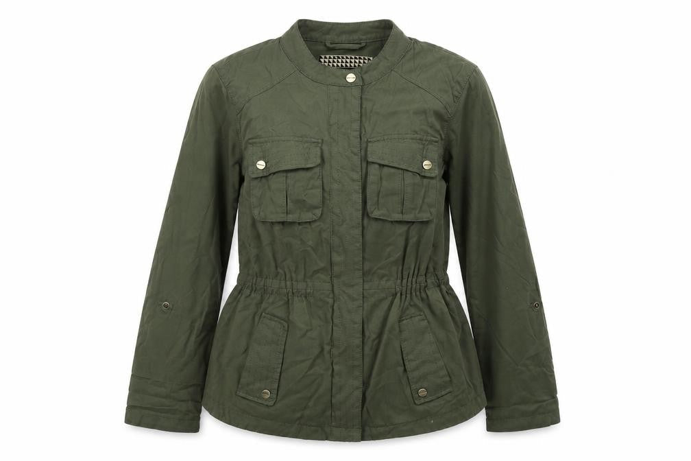 Principles Womens Green Parka Jacket Size 8 Zip