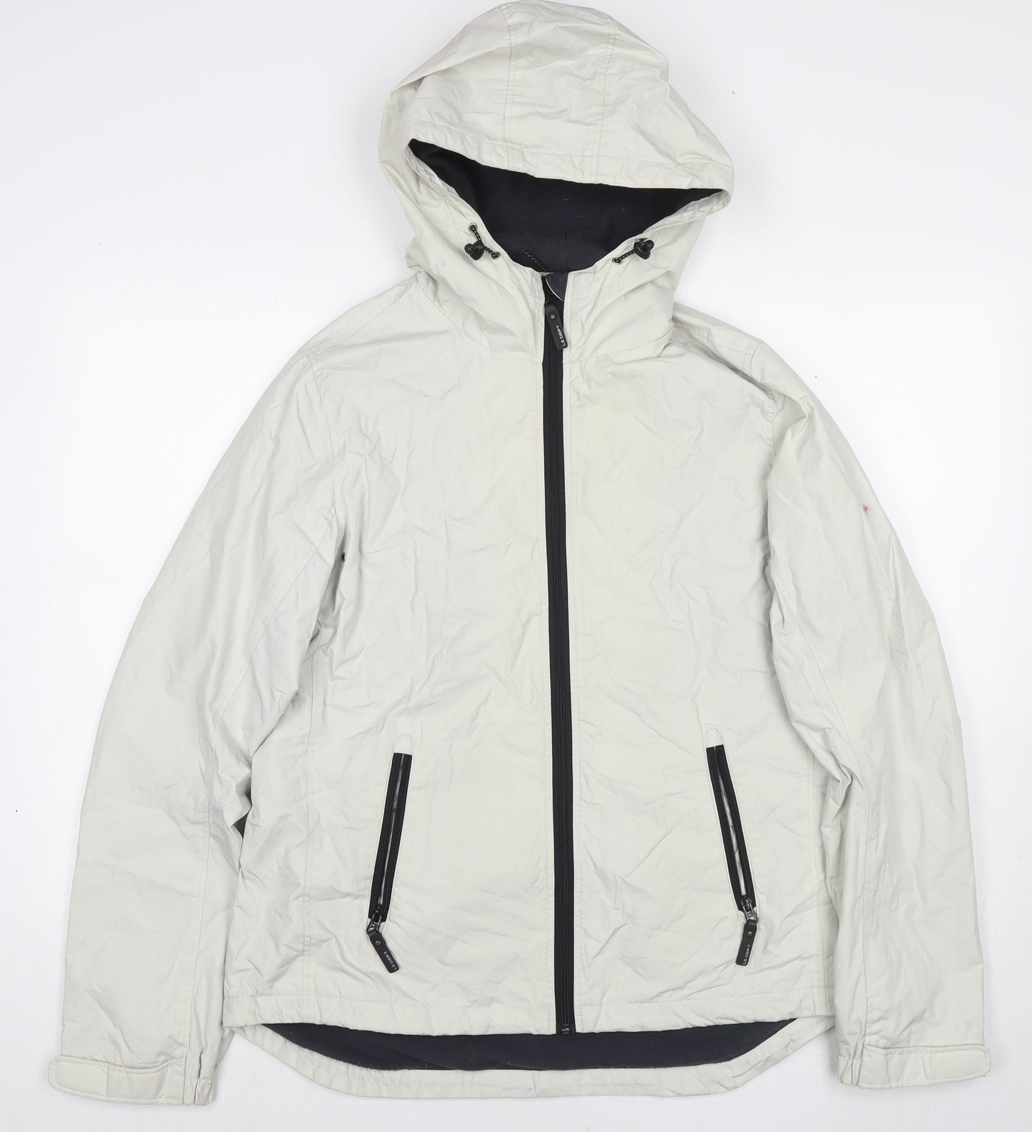 H&M Womens Ivory Jacket Size M Zip